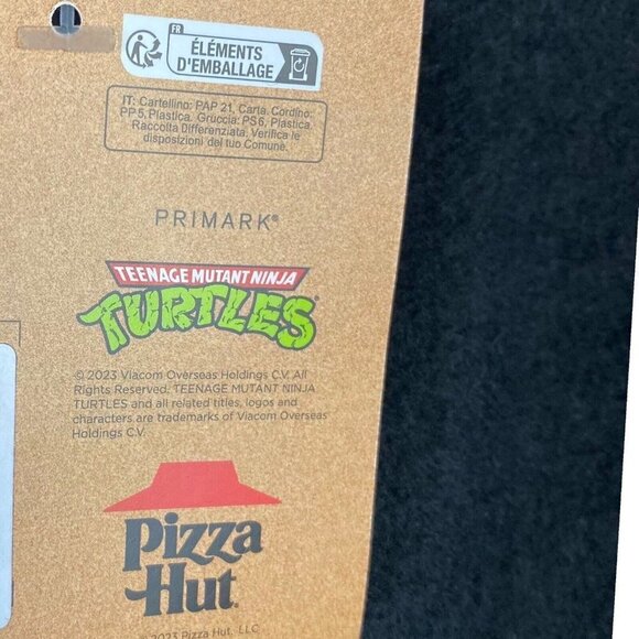 Primark X Pizza Hut Teenage Mutant Ninja Turtles Men's Black Sweat Shorts US 3XL - Picture 7 of 8